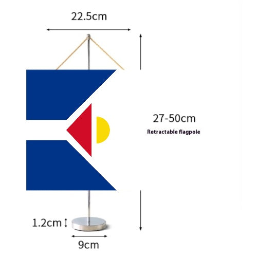 Fanion Table Drapeau de Saint-Martin en Polyester