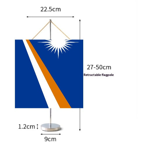 Fanion Table Drapeau Îles Marshall en Polyester