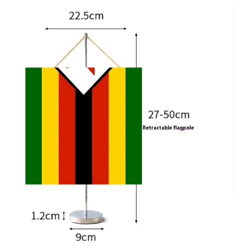 Fanion Table Drapeau Zimbabwe en Polyester