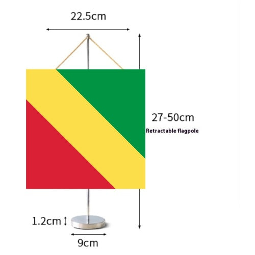 Fanion Table Drapeau Congo en Polyester