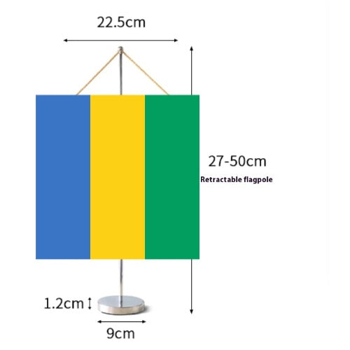 Fanion Table Drapeau Gabon en Polyester