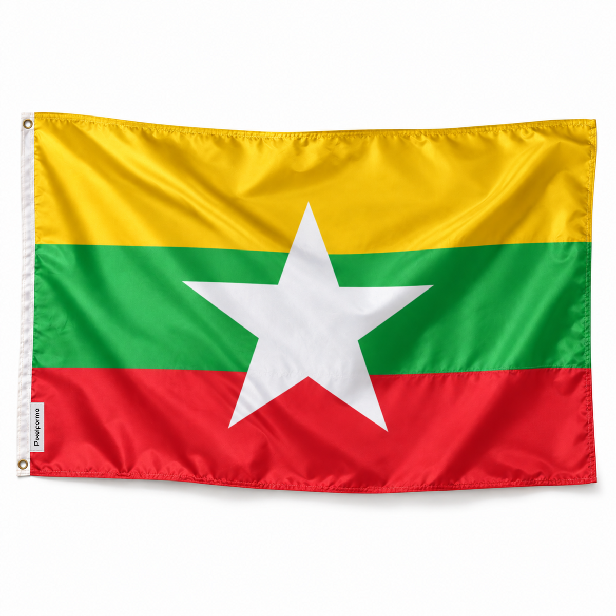 Drapeau de la Birmanie – Plusieurs Tailles – Polyester Résistant