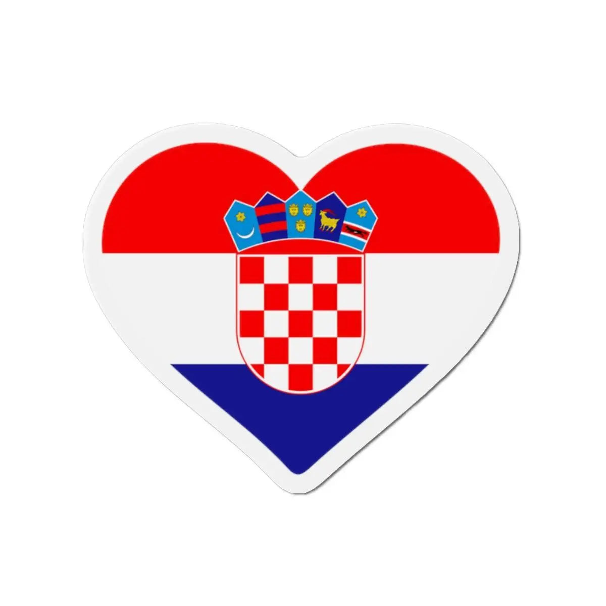 Aimant coeur croatie forme décorative pour surfaces métalliques