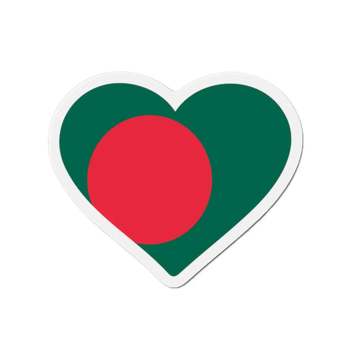 Aimant coeur drapeau bangladesh forme décorative colorée