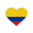 Aimant cœur drapeau colombie finition brillante décorative