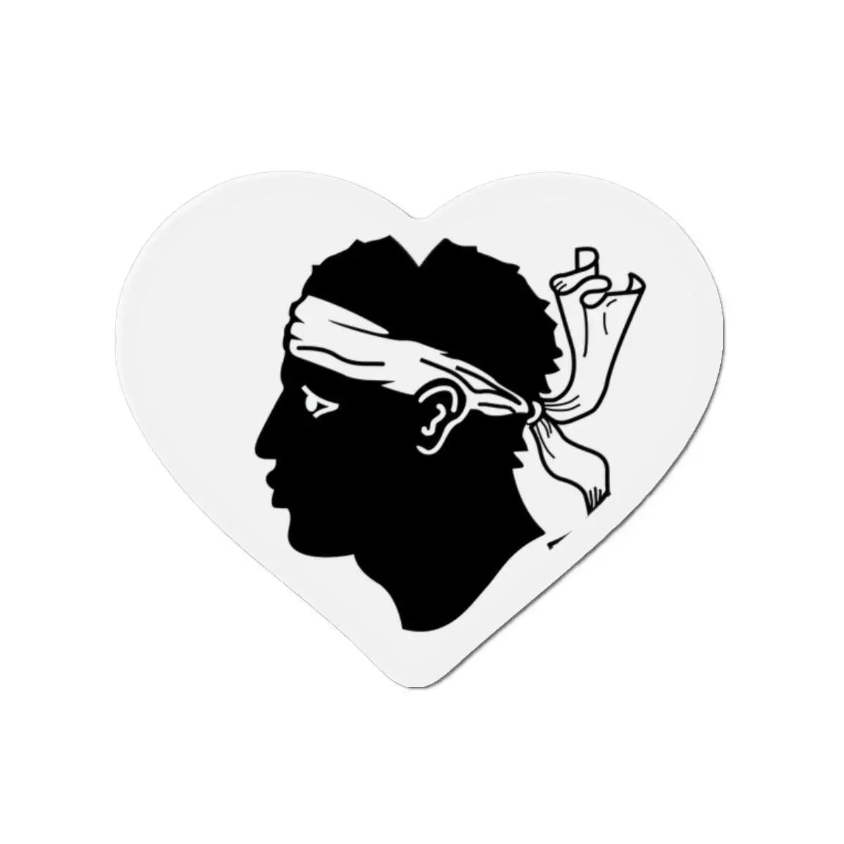 Aimant cœur drapeau corse décoratif souvenir magnétique