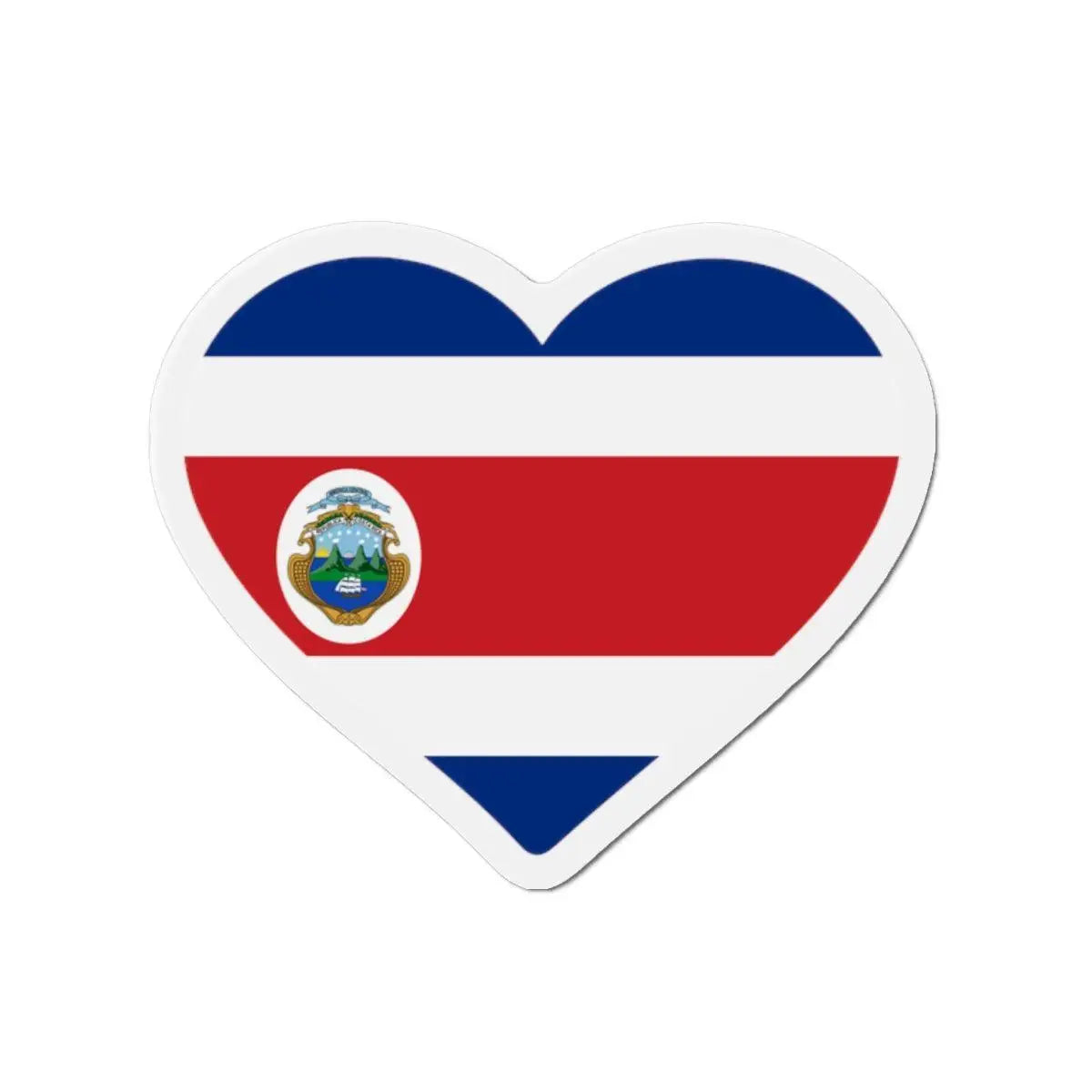 Aimant coeur drapeau costa rica décoratif souvenir magnétique