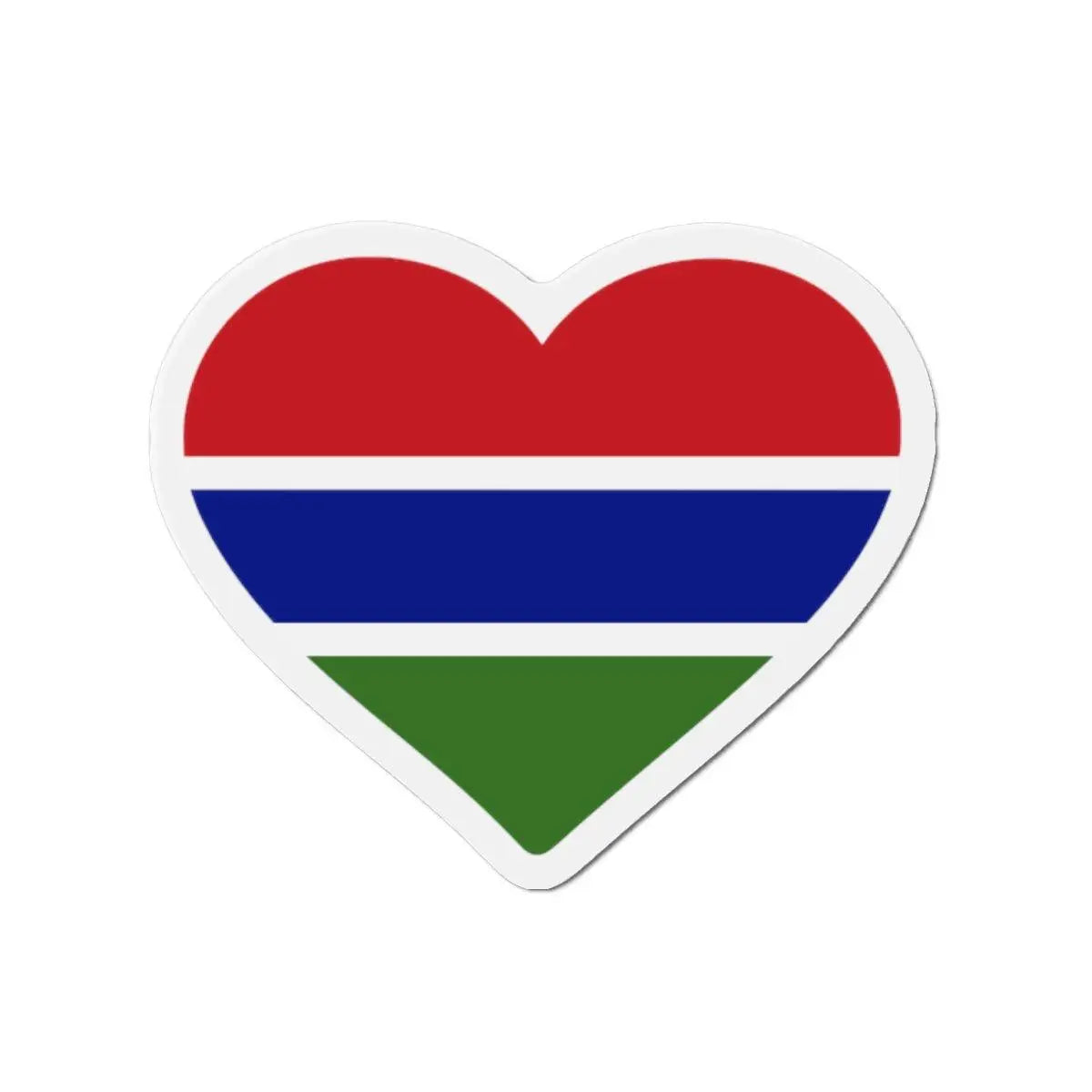 Aimant cœur drapeau gambie magnétique décoratif coloré