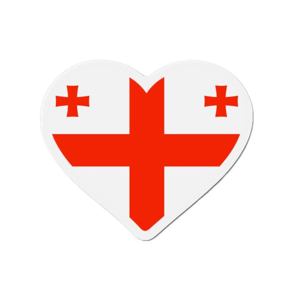 Aimant cœur drapeau géorgie magnétique décoratif