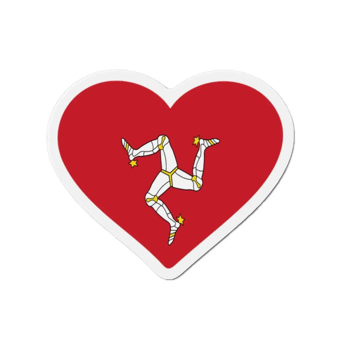 Aimant cœur drapeau île de man finition magnet décoration