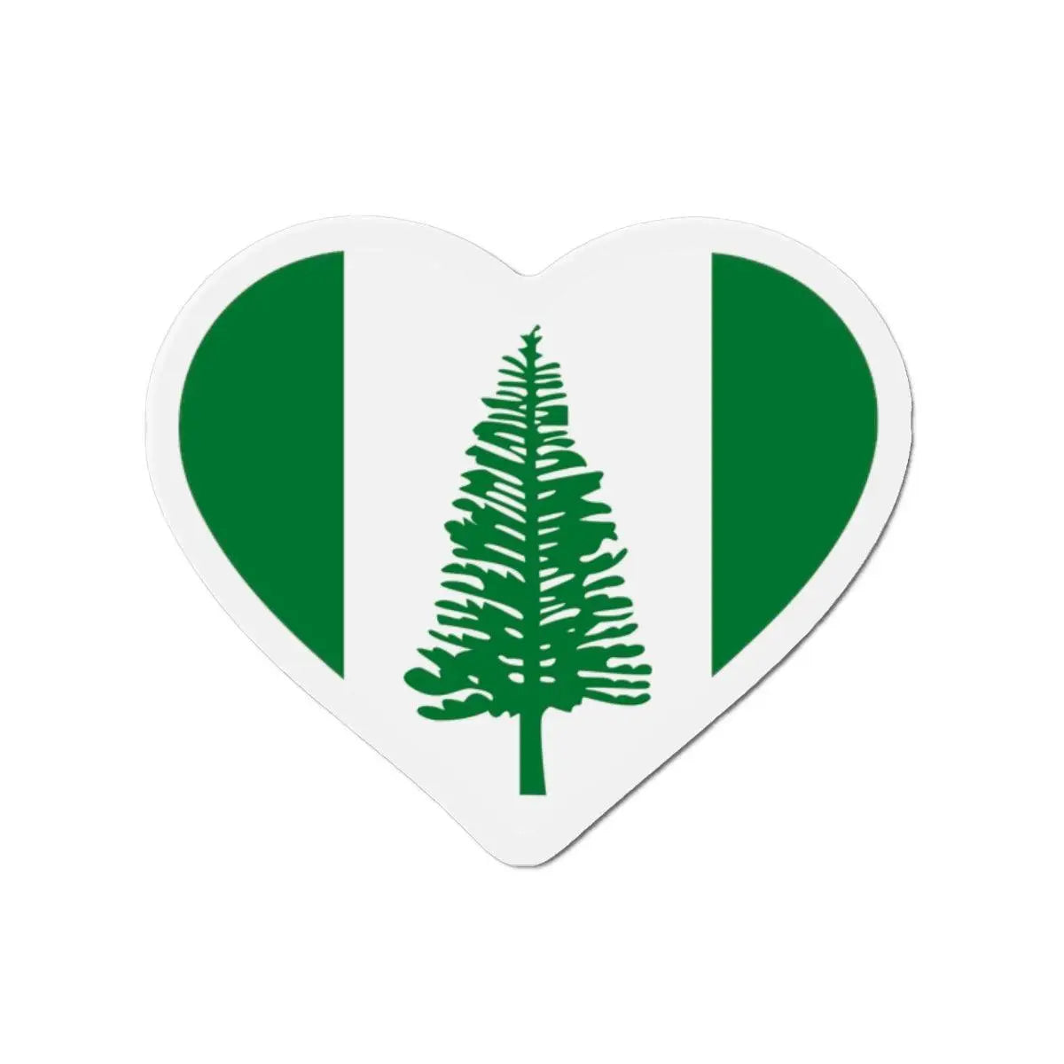 Aimant cœur drapeau île norfolk en résine synthétique