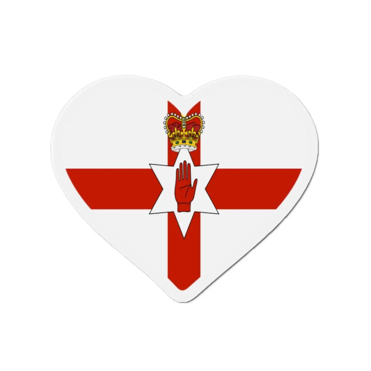 Aimant cœur drapeau irlande du nord décoration métal