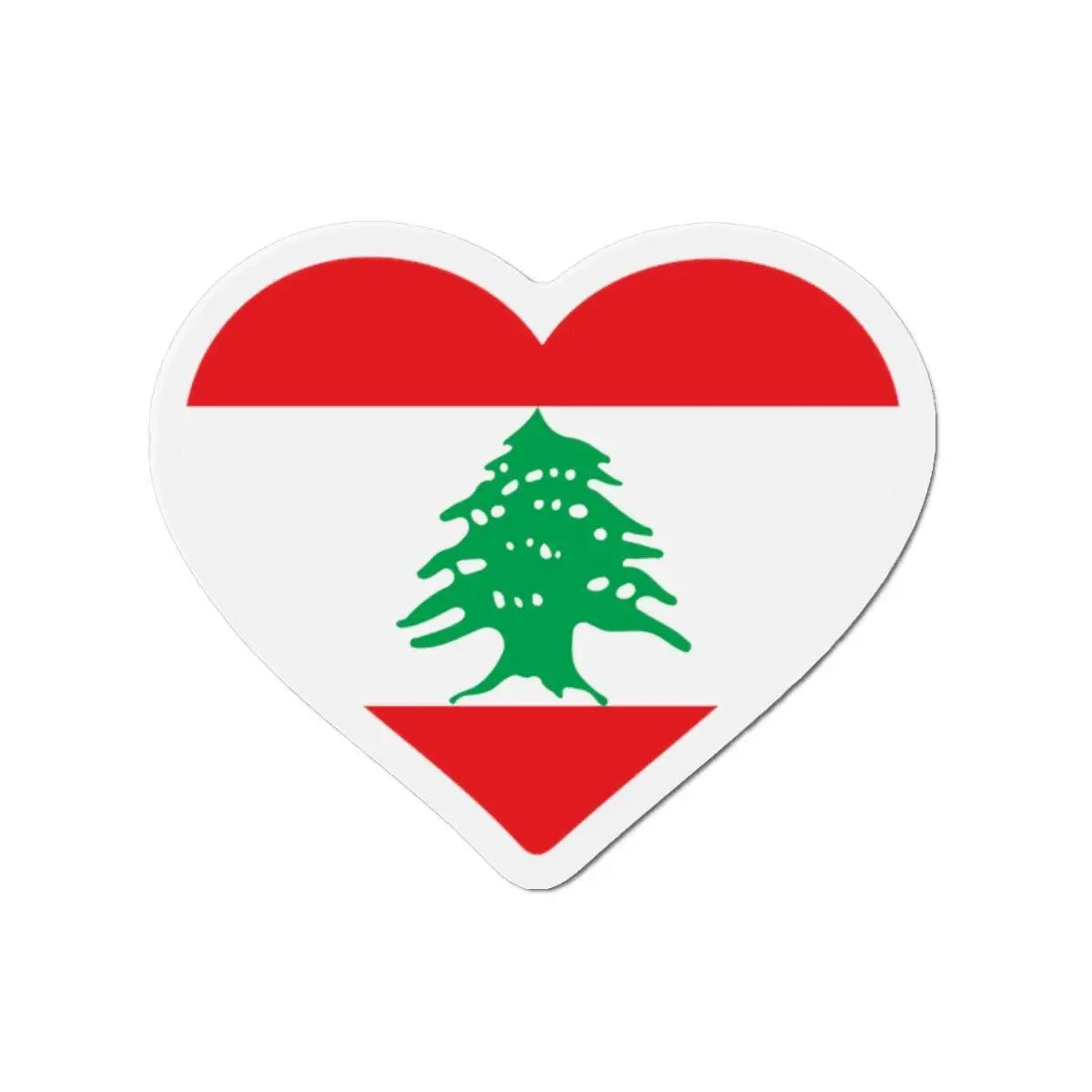 Aimant cœur drapeau liban décoratif pour réfrigérateur