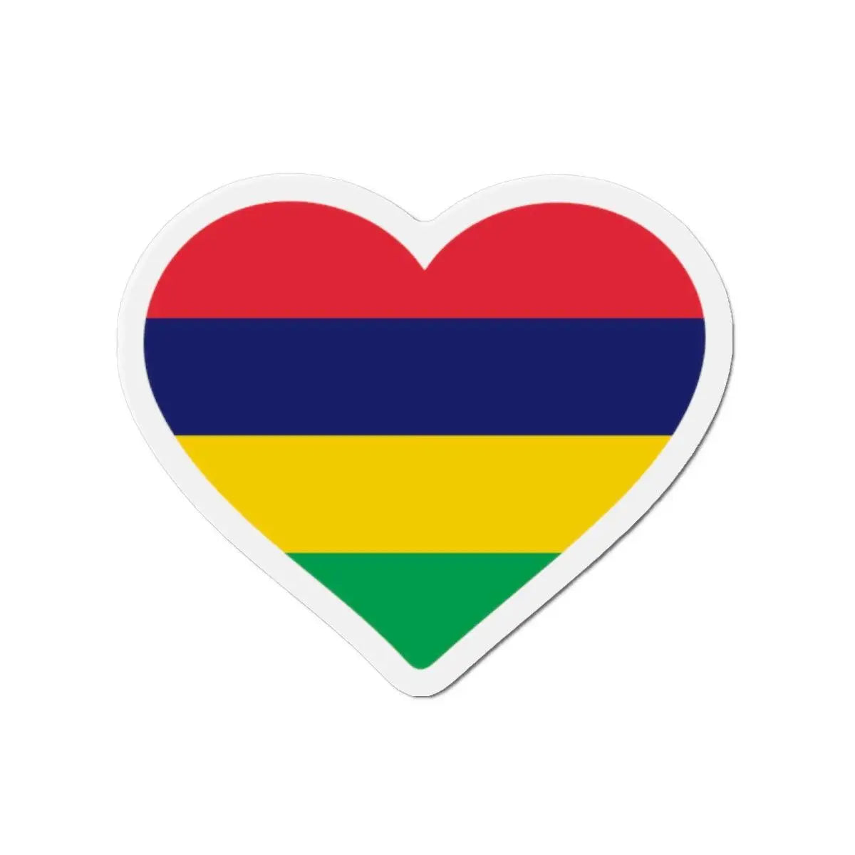 Aimant cœur drapeau l’île maurice forme décorative colorée