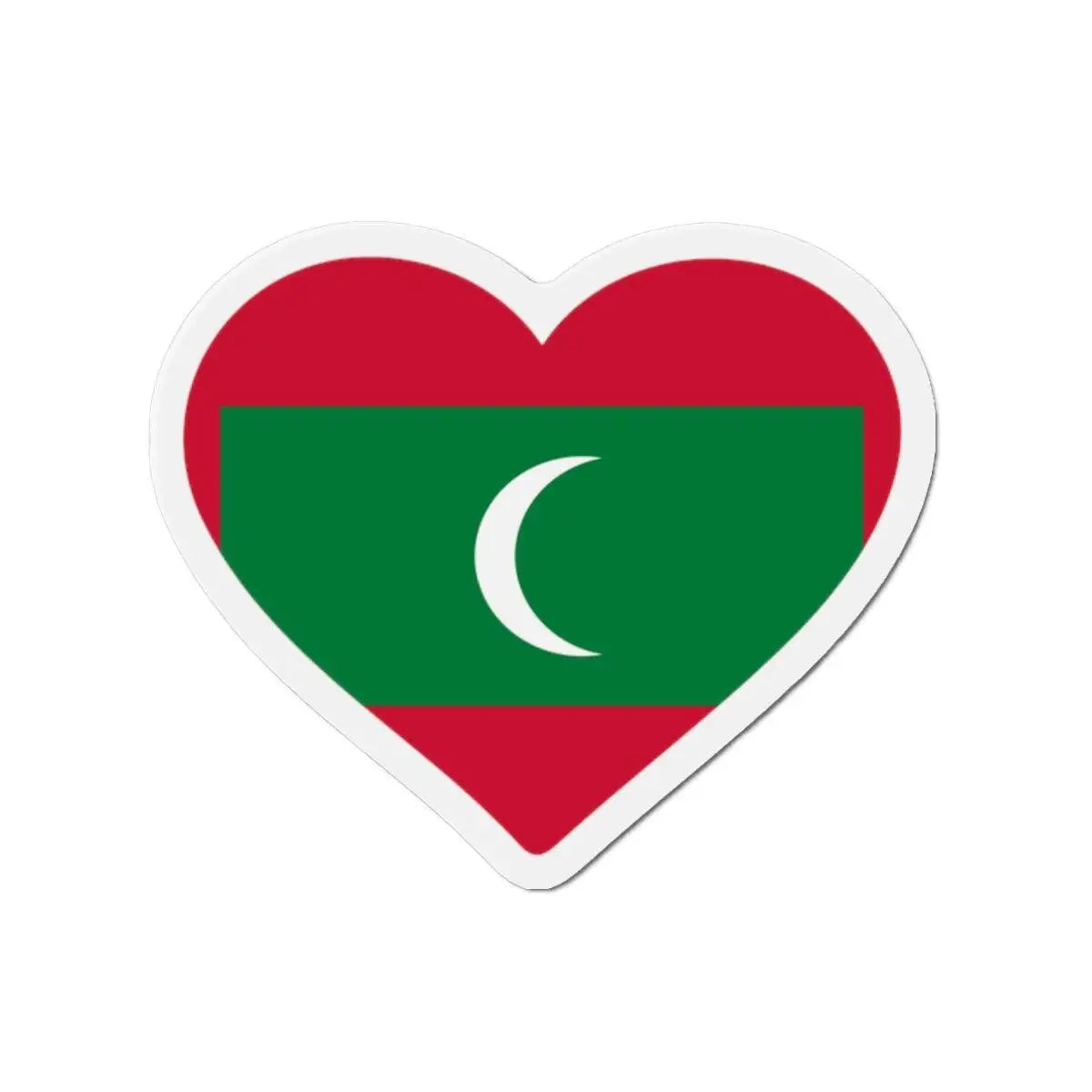 Aimant coeur drapeau maldives forme coeur décoratif