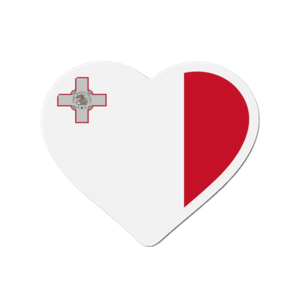 Aimant cœur drapeau malte décoratif pour réfrigérateur