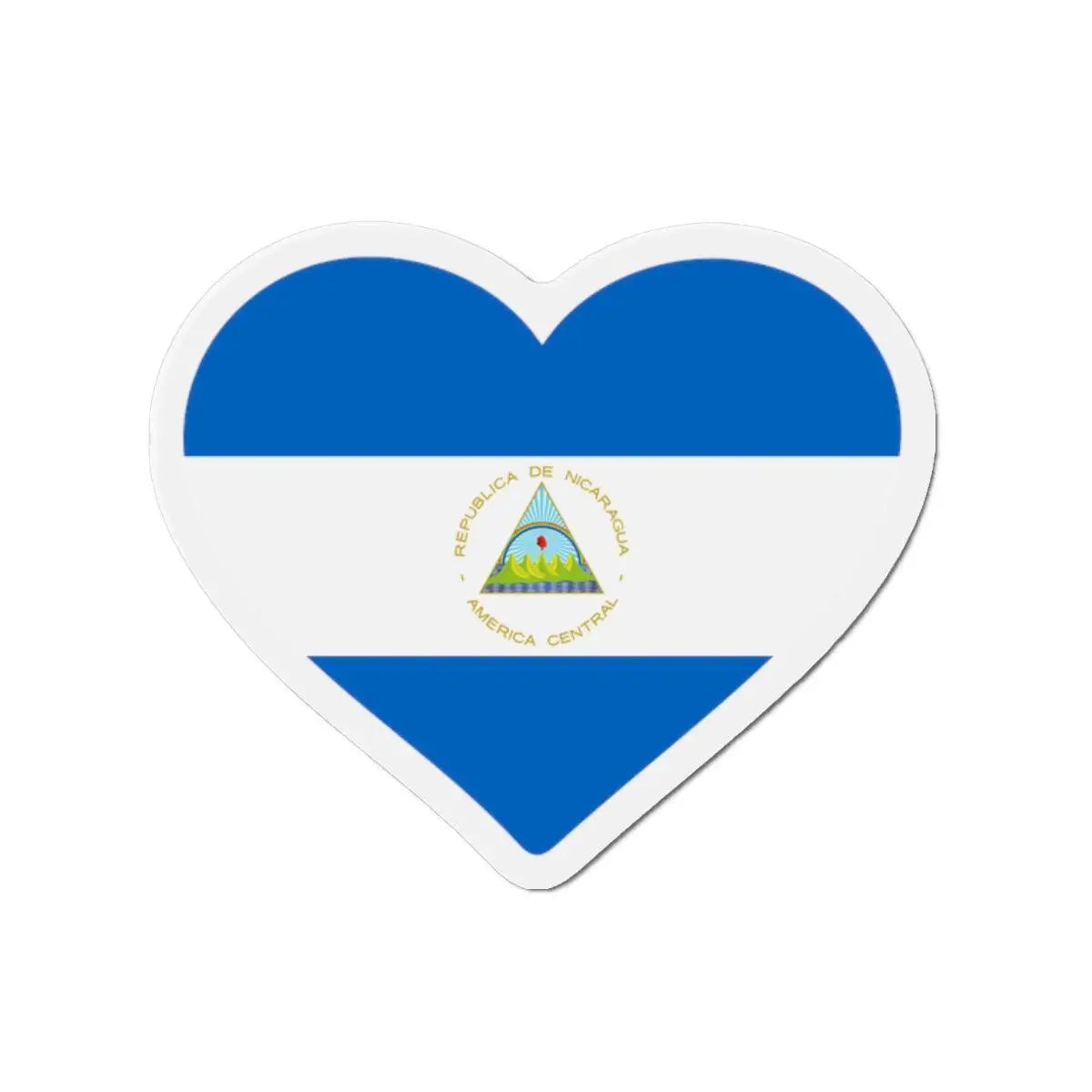 Aimant cœur drapeau nicaragua forme décorative magnétique