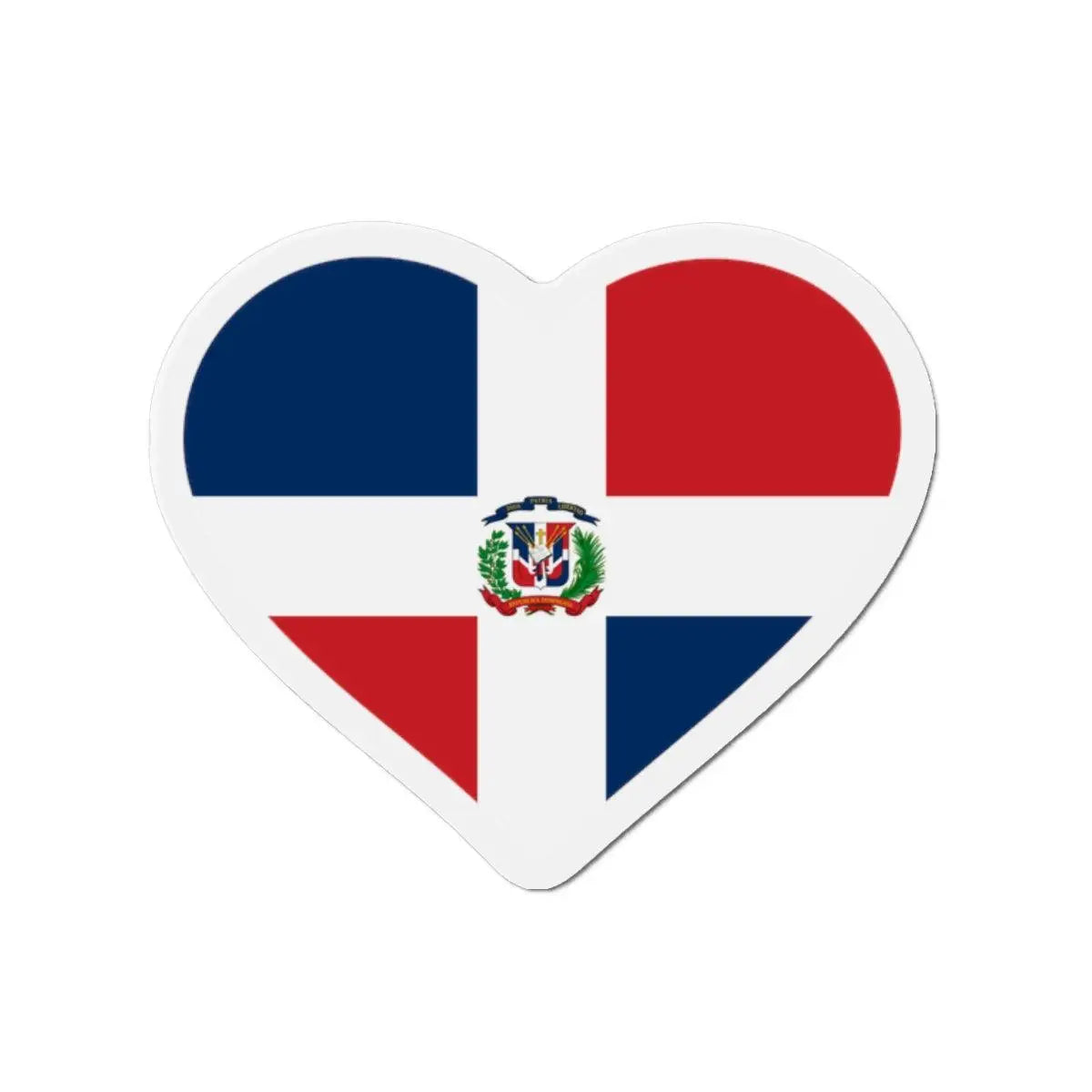 Aimant cœur drapeau république dominicaine magnétique déco