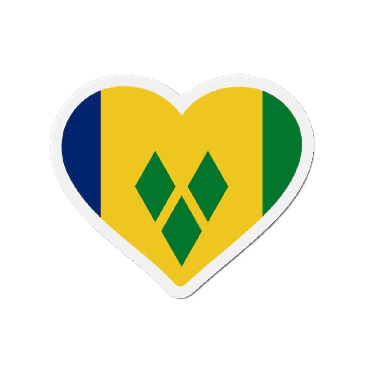 Aimant cœur drapeau saint-vincent-et-les-grenadines décoratif