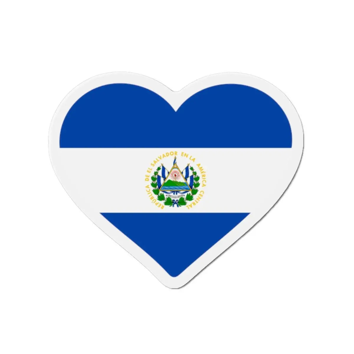 Aimant coeur drapeau salvador forme coeur aimant décoratif