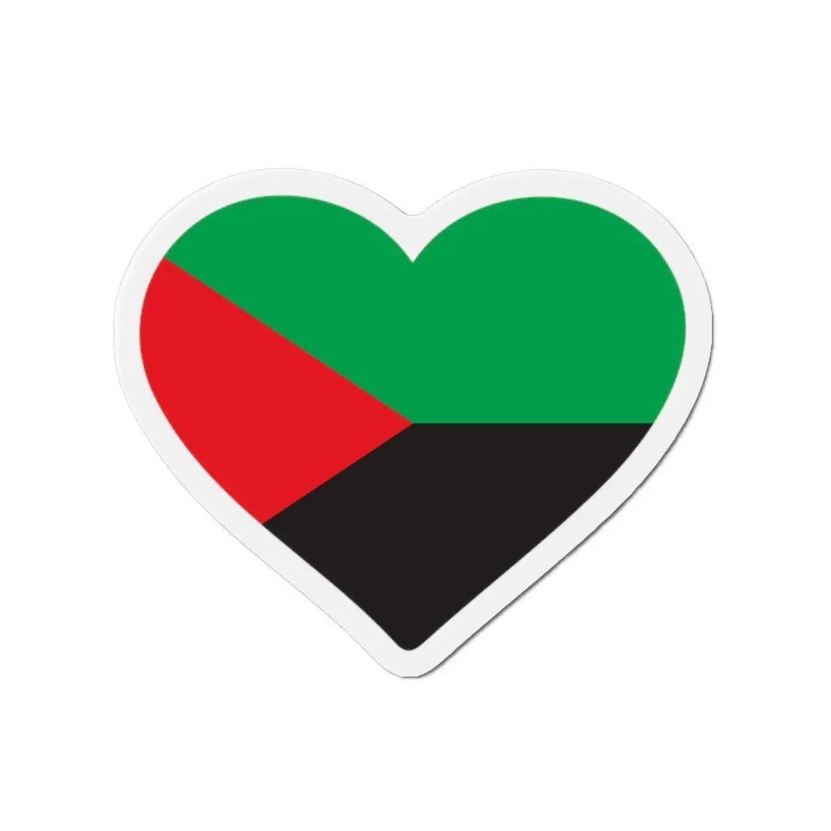 Aimant cœur martinique aux couleurs du drapeau décoratif