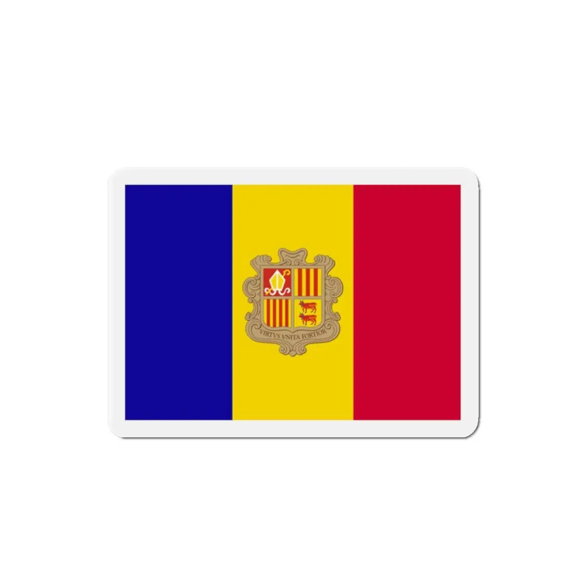 Aimant drapeau andorre forme rectangulaire décoratif