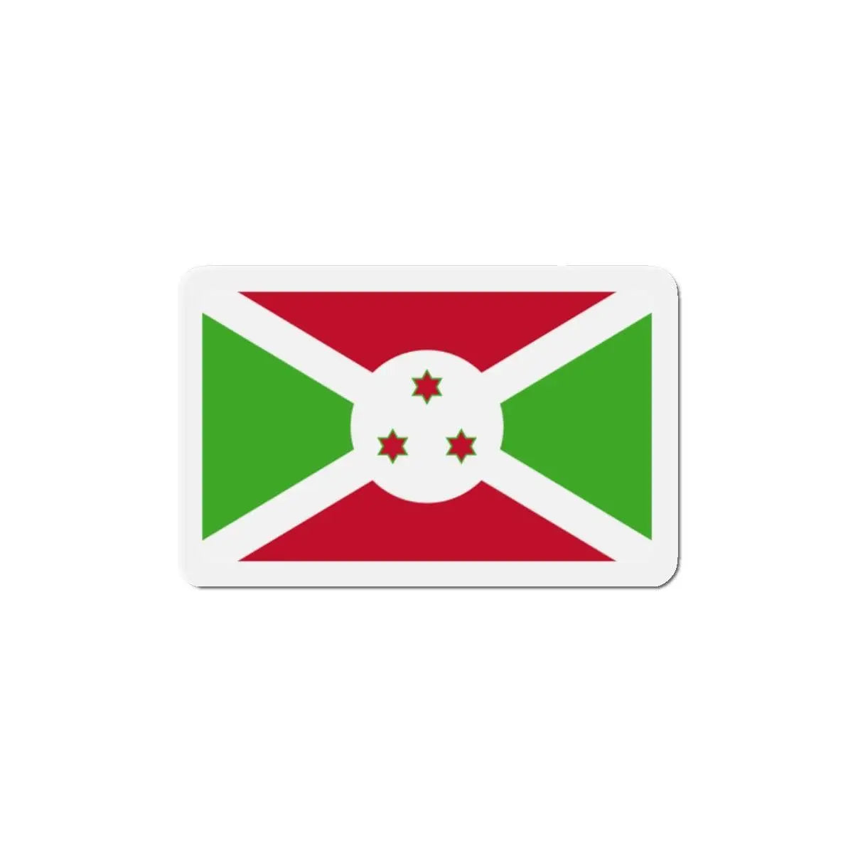 Aimant drapeau burundi rectangulaire finition décorative