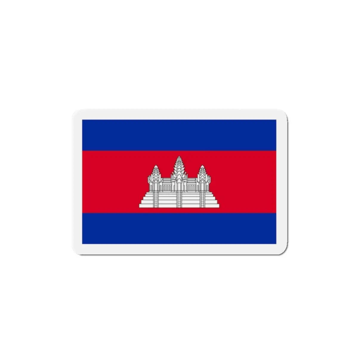 Aimant drapeau cambodge forme rectangulaire décoratif
