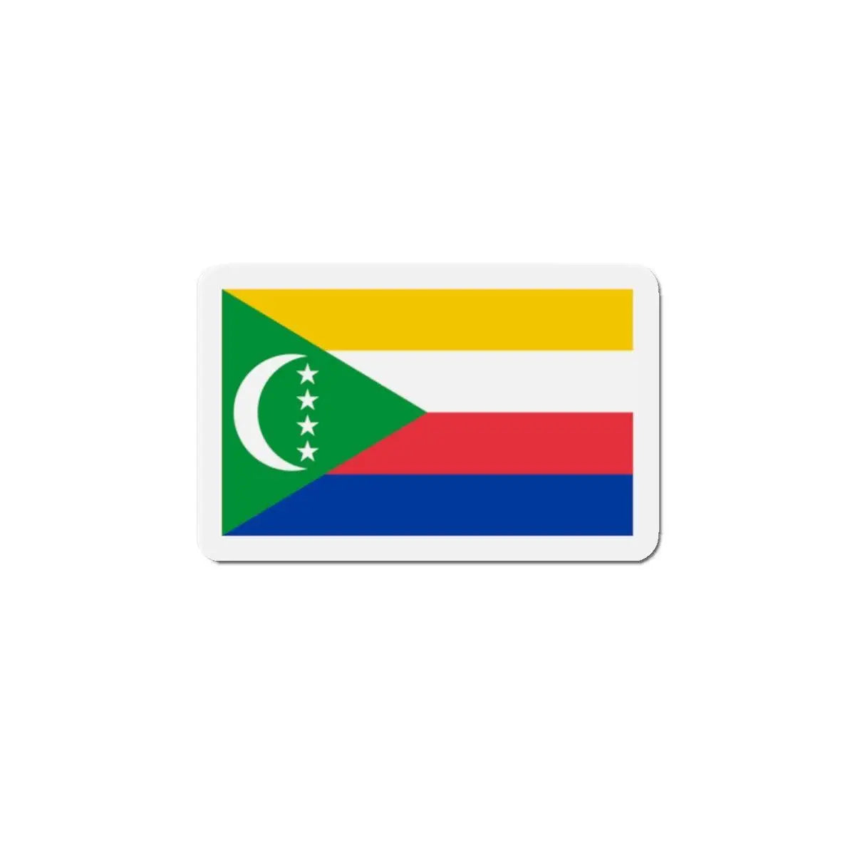 Aimant drapeau comores forme rectangulaire décoration frigo