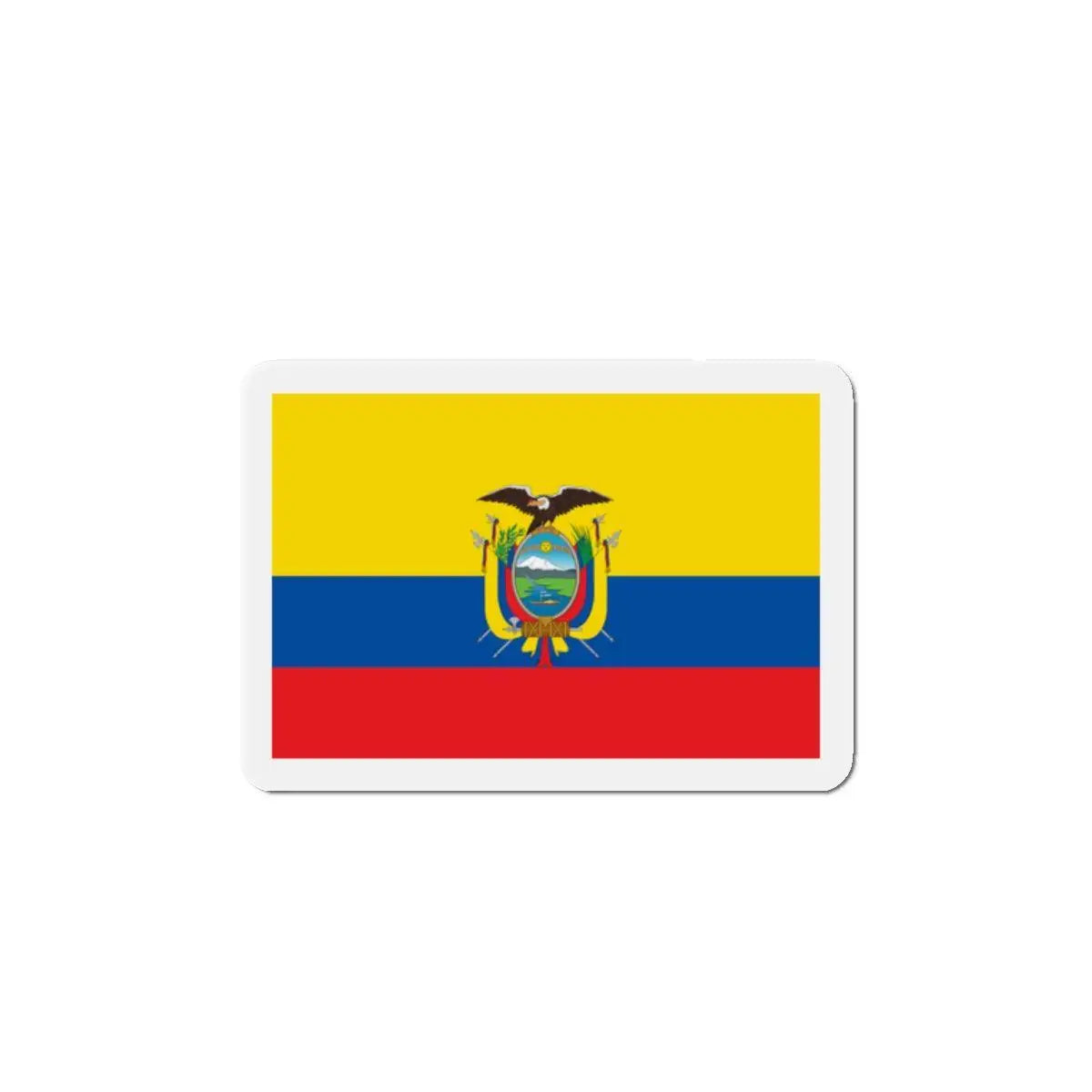 Aimant drapeau équateur forme rectangulaire décoratif