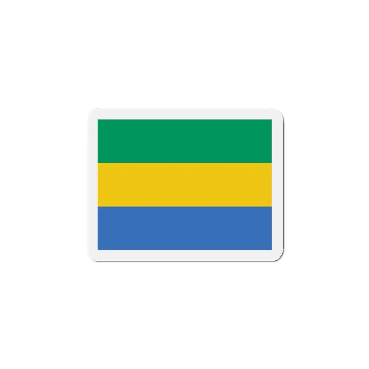Aimant drapeau gabon forme rectangulaire finition soignée