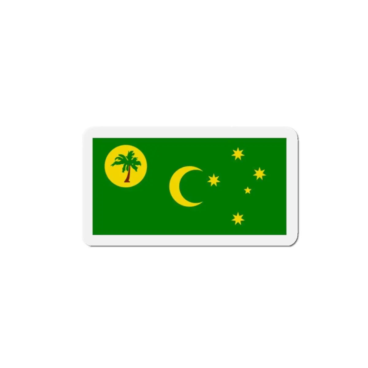 Aimant drapeau îles cocos forme rectangulaire décoratif
