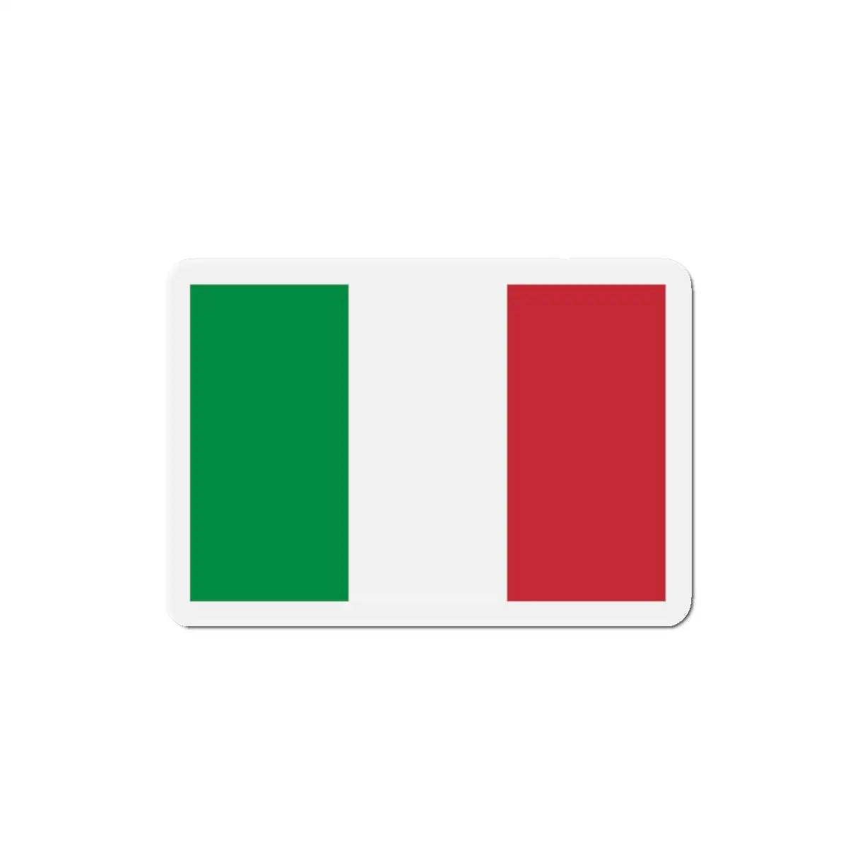 Aimant drapeau italie forme rectangulaire finition brillante