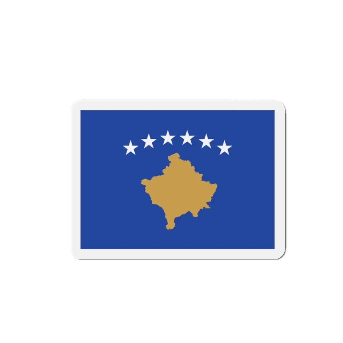 Aimant drapeau kosovo forme rectangulaire décoratif coloré