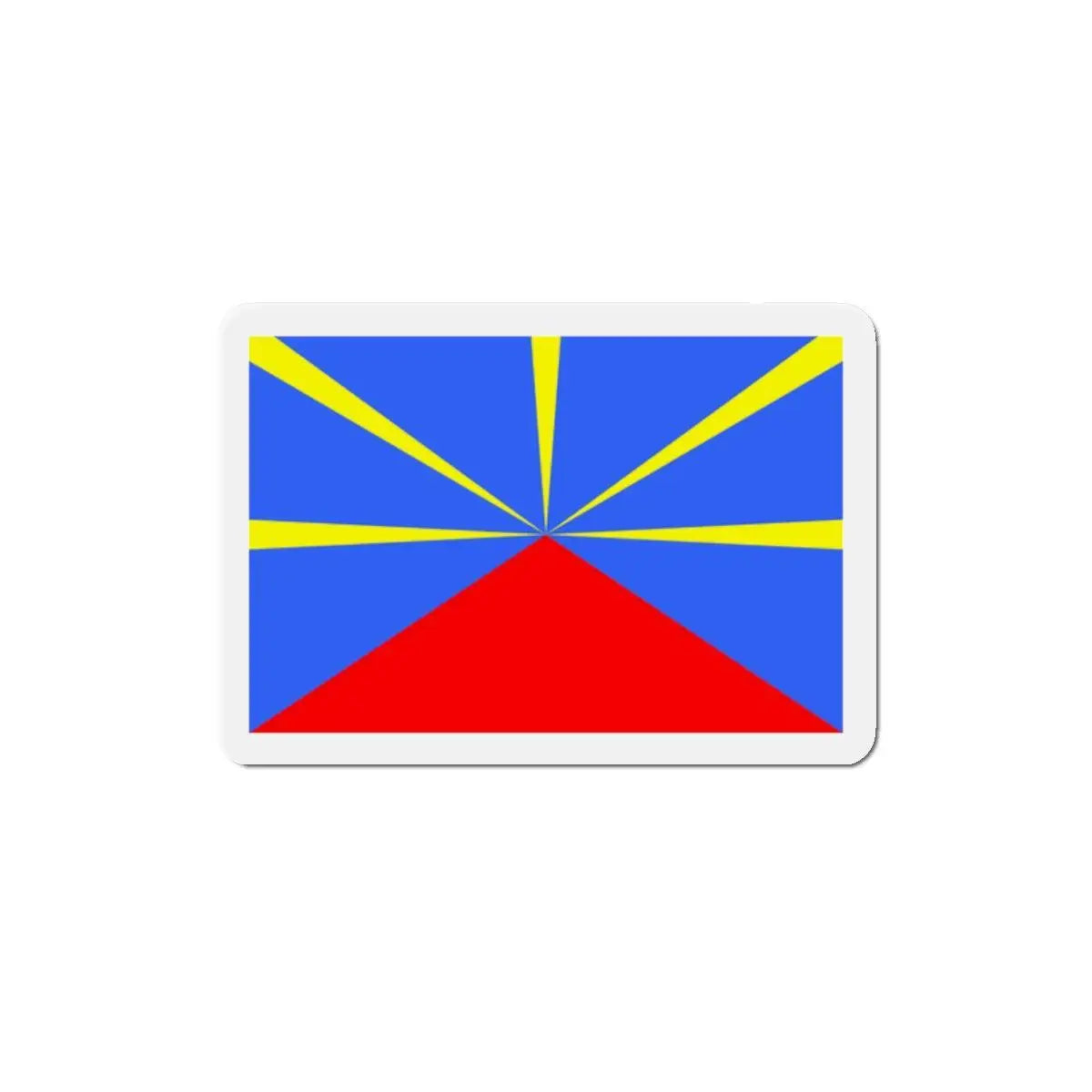 Aimant drapeau la réunion rectangulaire décoratif coloré