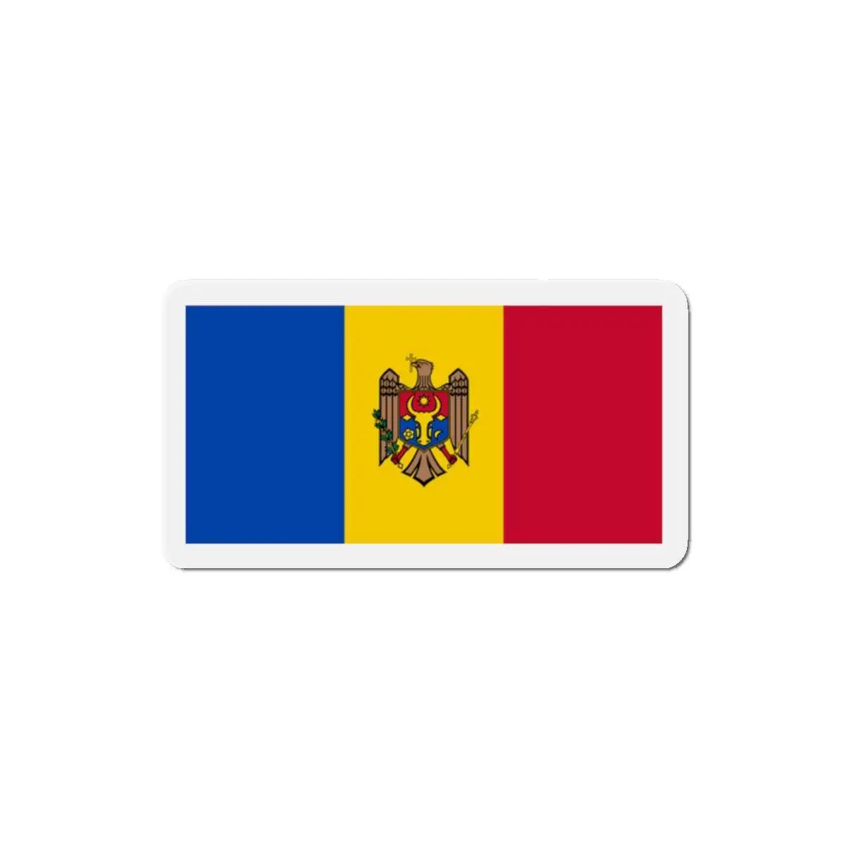 Aimant drapeau moldavie forme rectangulaire décoratif