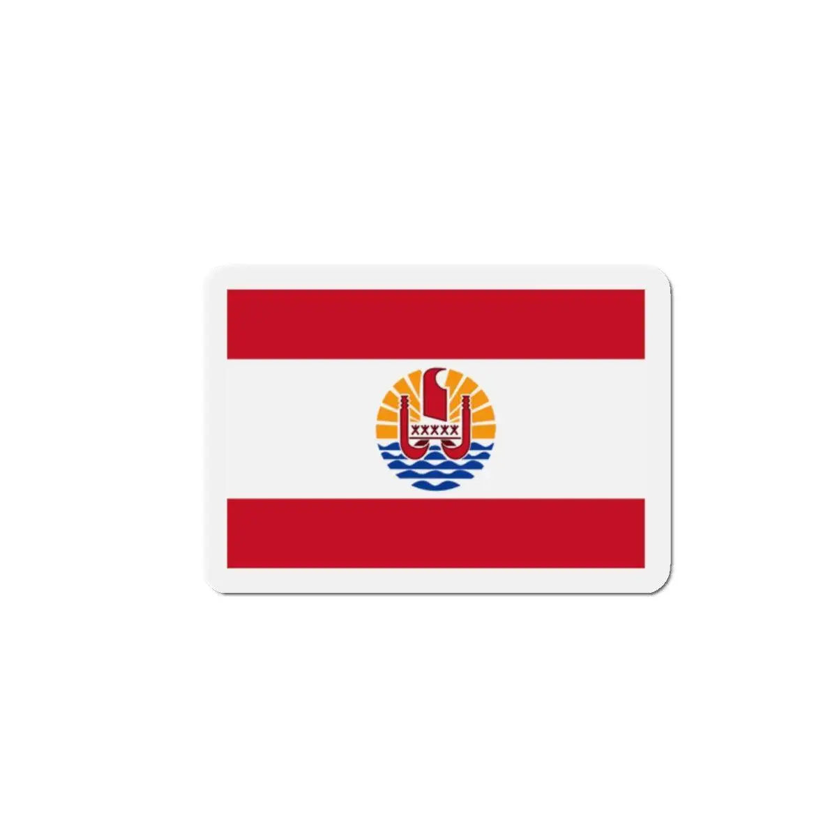 Aimant drapeau polynésie française rectangulaire décoratif