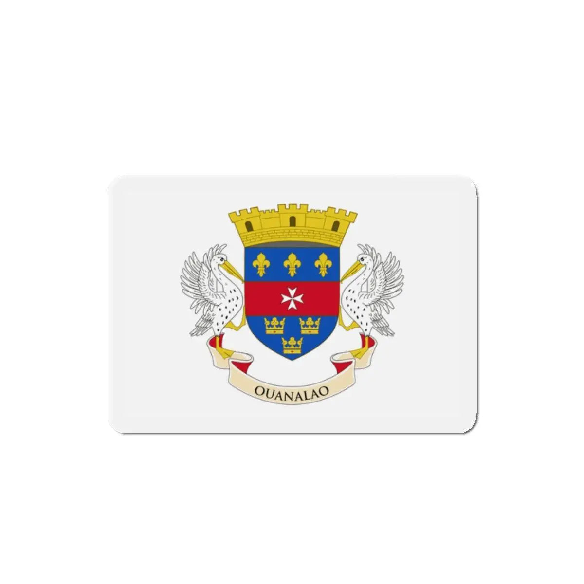 Aimant drapeau saint-barthélemy rectangulaire décoratif