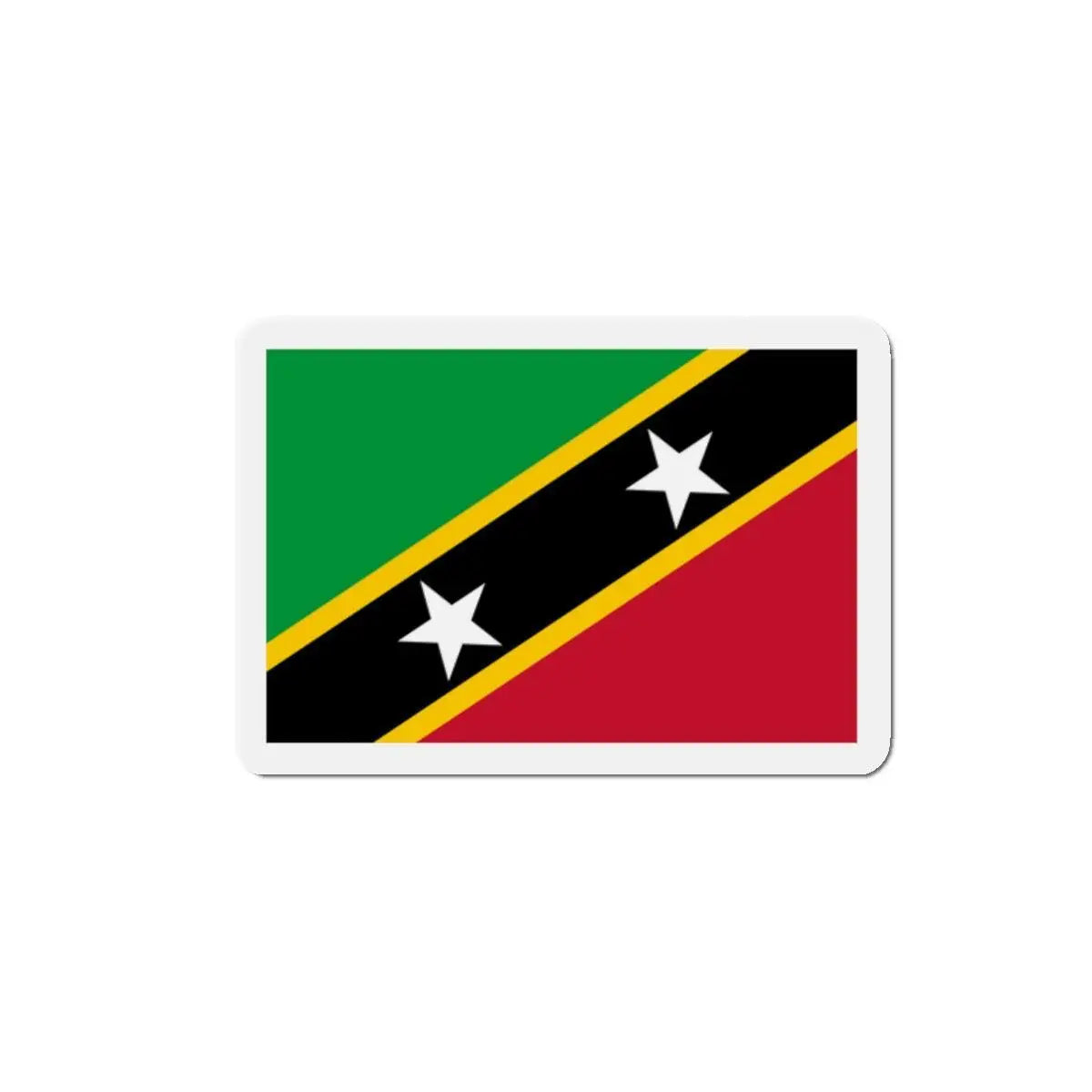 Aimant drapeau saint-christophe-et-niévès forme rectangulaire