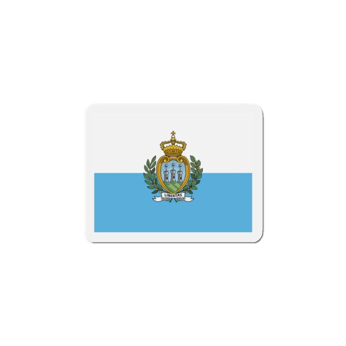 Aimant drapeau saint-marin forme rectangulaire décoratif