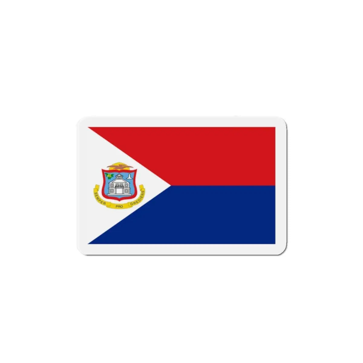 Aimant drapeau saint-martin forme rectangulaire décoratif