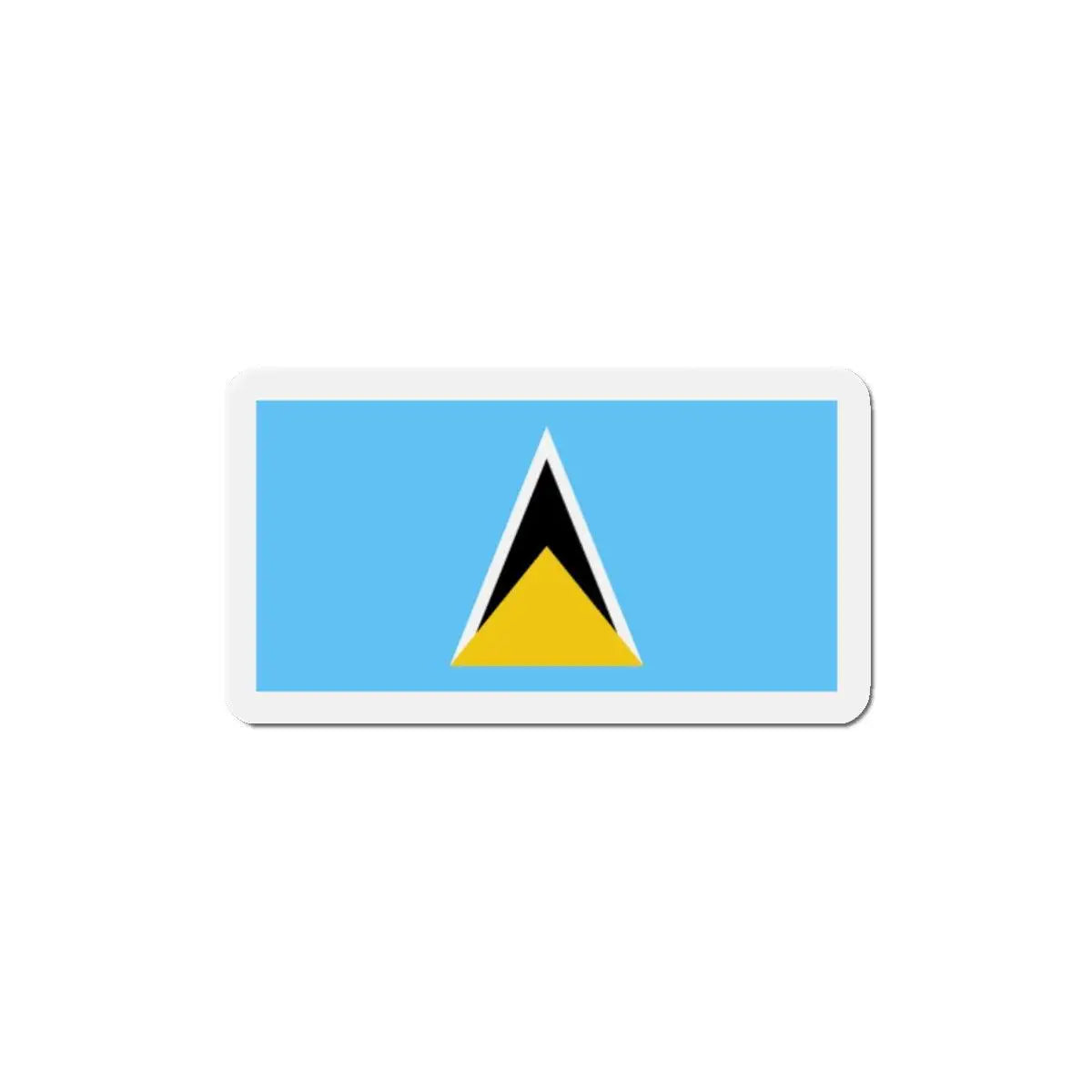 Aimant drapeau sainte-lucie rectangulaire couleur brillante