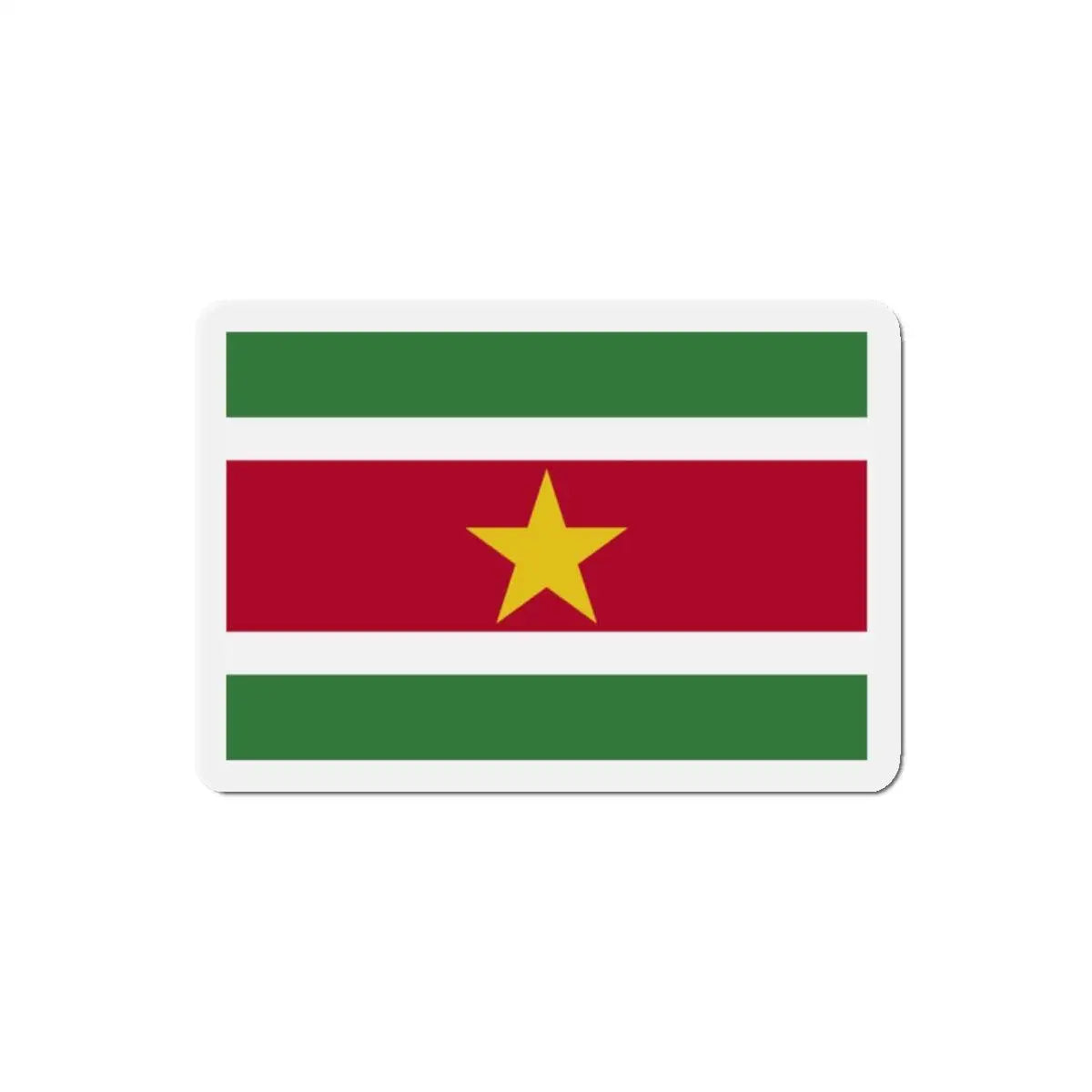 Aimant drapeau suriname forme rectangulaire décoratif