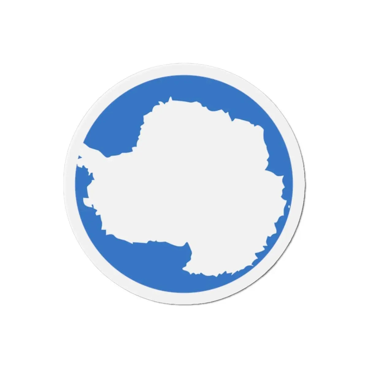 Aimant rond drapeau antarctique finition décorative