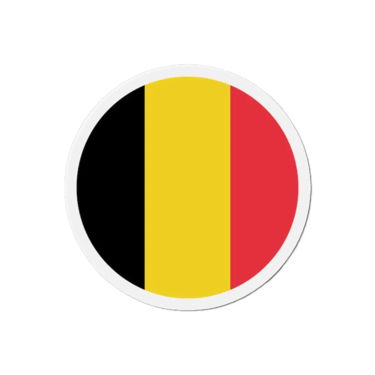 Aimant rond drapeau belgique forme décorative métallique