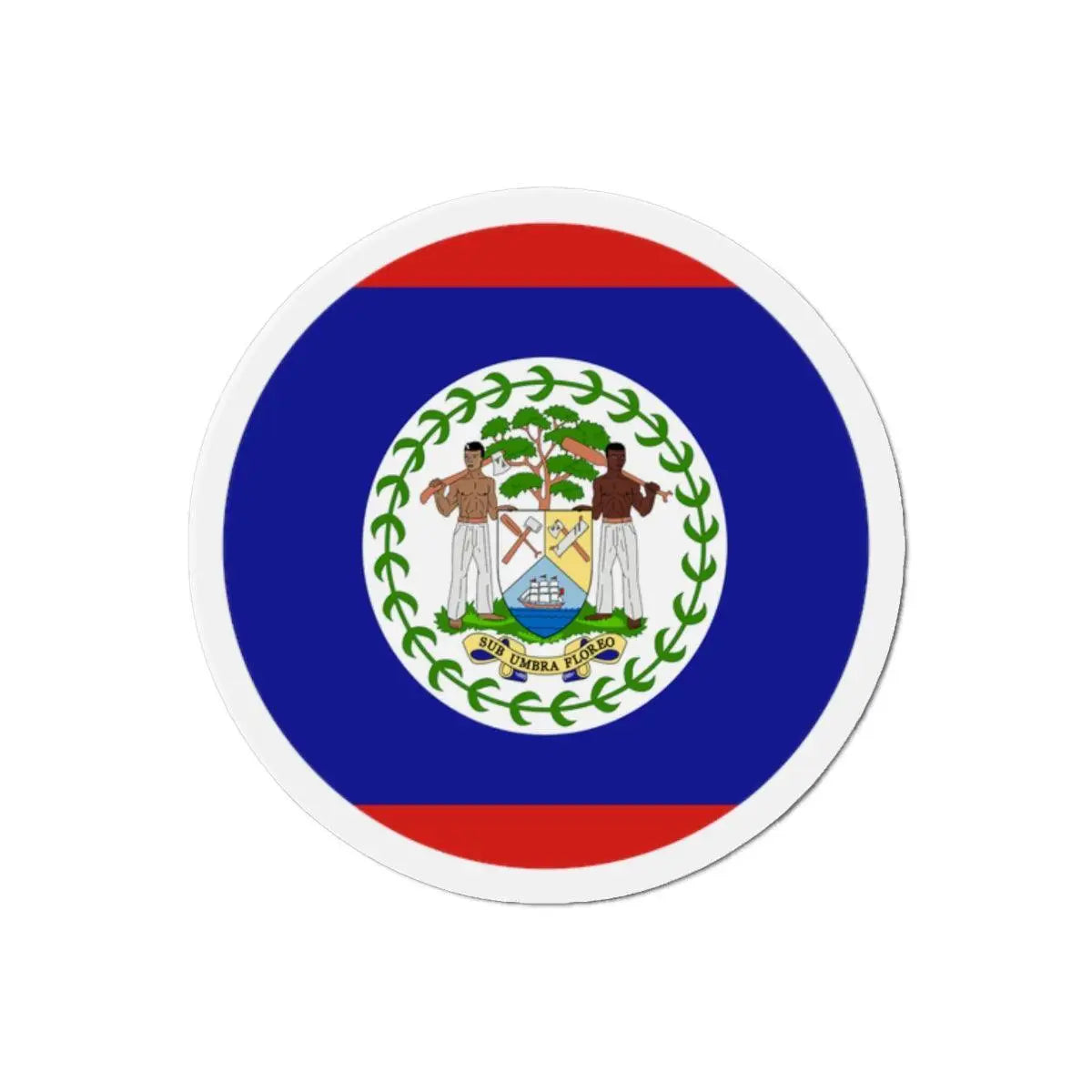 Aimant rond drapeau belize forme ronde déco réfrigérateur