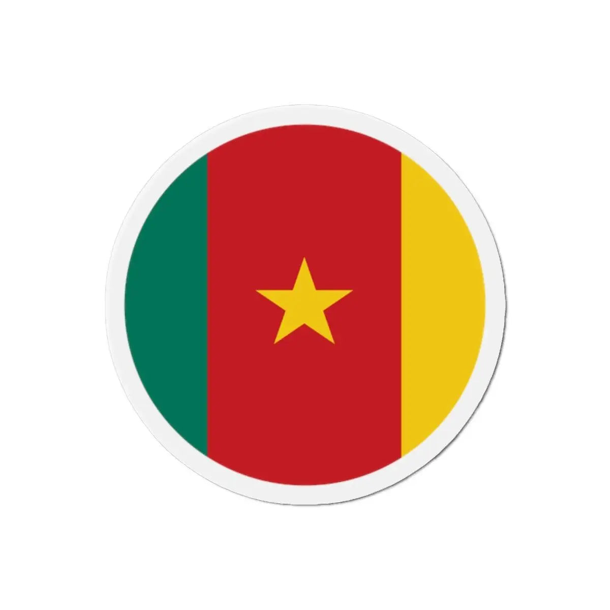 Aimant rond drapeau cameroun motif coloré décoratif
