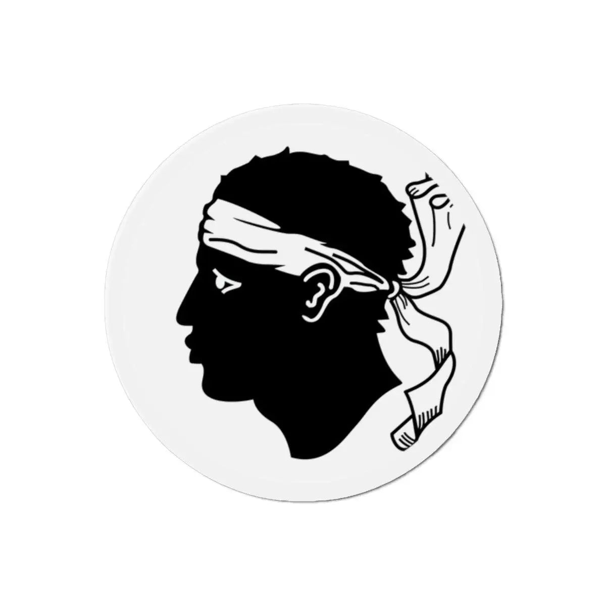 Aimant rond drapeau corse forme ronde décoratif magnétique