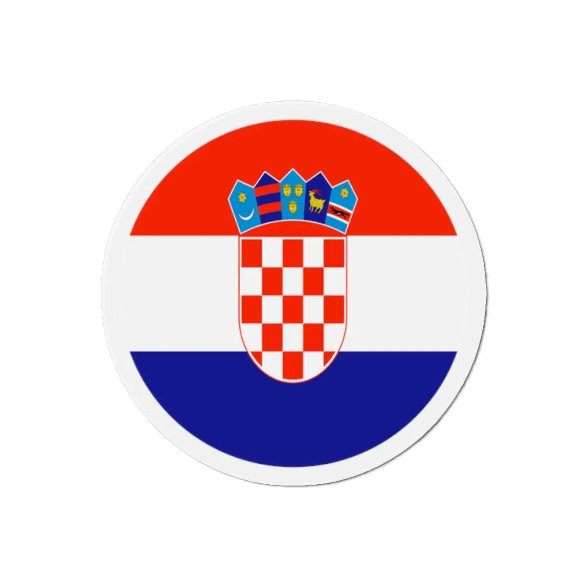 Aimant rond drapeau croatie forme décorative magnétique