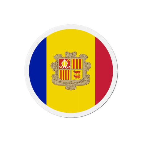 Aimant rond drapeau d’andorre couleur souvenir décoratif